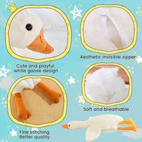 Didelis žąsies pliušinis žaislas, gulbės minkštas žaislas, didelė anties lėlė, miego pagalvė, kawaii pliušinis žaislas, dovanos vaikams