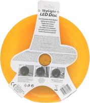 Alldoro 63019 sky light disc, mėtymo diskas, skersmuo apie 27 cm, frisbee diskas su 3 led, skirtas paplūdimiui, sodui ir laukui, mėtymo žaidimas vaikams nuo 4 metų ir suaugusiems, oranžinis