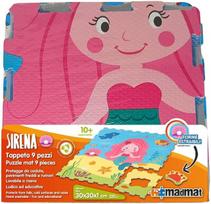 Sport1 One The Sport Maker Sirena Sport1 705000076 vaikiškas kilimėlis Madmat Mermaid dėlionės rašto jūros dugno rinkinys, 9 dalys, 30 x 30 x 1 cm
