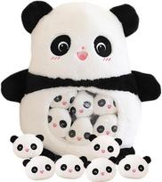 Mielas pliušinis panda žaislas, pliušinė lėlė, gyvūnėlio užkandžių pagalvėlė, pliušinė panda, nuimami pliušinių pandų rinkiniai, dovanos vaikams (panda)