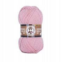 Verpalai su Merino Gold vilna 200 Mtp, pudros rožė 001