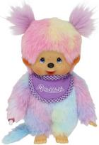 242153 Originalus Monchhichi mergaitė, pliušinis žaislas su seilinuku ir kasomis, apie 20 cm minkštas žaislas pagamintas iš spalvingo pliušo