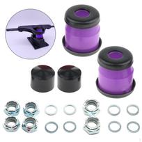 1 Set Skateboard Truck Rebuild Bushings Washers Cups Shock Absorber Bracket Scooter Accessories black_11mm gray