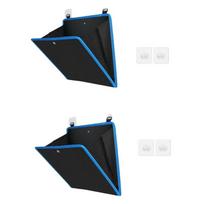Camping Wall Mounted Shoe Storage Bag Strong Waterproof Oxford Cloth Door Back Organizers with Multiple Compartments black