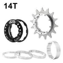 Aluminum Alloy+Stainless Steel Single Speed Conversion Kit 12T 13T 14T Lightweight MTB Freewheel Bike Sprocket gray