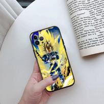 MH50 Dragon Ball Vegeta telefono dėklas, skirtas iPhone 7 8 11 12 13 14 15 16 17 16E XS Pro Max XR X SE Air iPhone 17 Pro max juodmedis