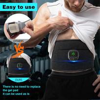 Ab Toning Belt Trainer for Home Office Fitness Workout ABS Stimulator Muscle Toner for Men and Women gray