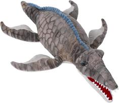 Dinozauras pliušinis žaislas Mosasauras kimštas gyvūnas minkšta pliušinė pagalvė pilkas pūkuotas draugas apkabinimo pagalvė – dovana bet kokio amžiaus ir bet kokiai progai (g-0109)