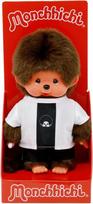 Sekiguchi 253869 Originalus Monchhichi berniukas futbolininkas, minkštas žaislas, apie 20 cm, rudas pliušas