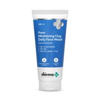 The Derma Co Pore Minimizing Clay Daily Face Wash with 1% Niacinamide & 2% PHA for Open Pores - 100 ml white