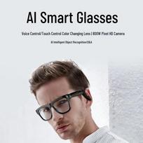 800W AI išmanūs akiniai: HD kamera, Vaizdo įrašas su stabilizavimu, Vertimas, Elektrochrominiai lęšiai Clear Frame to Red