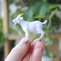 PVC Farm Animal Models: Goat, Lamb, White Sheep Miniature Ornaments for DIY Pastoral Scenes white