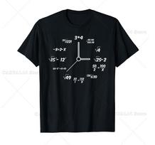 Creative Clock Math Time Men S T-Shirt Time-Math Trivia T-Shirts For Math Enthusiasts And Time-Hungry Geeks 5XL įvairiaspalvis