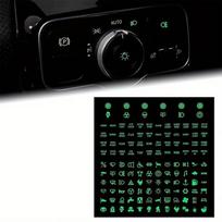 Luminous Car Sticker Instrument Panel Buttons Stickers PVC Truck Decoration Rocker Switch Label Circuit Decal Auto Interior gray