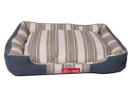 Bonya Smile gultas-sofa šunims, minkštas, išimama pagalvė, balta-pilka