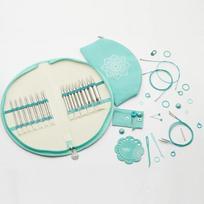 Knitpro Mindful Set Gratitude nerūdijančio plieno virbalų rinkinys + priedai, prekė 36301de, vokiškas leidimas