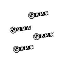4pcs 3D aluminum speaker stereo speaker badge emblem Sticker For BMW 1 3 5 7 Series M F01 F20 F10 F13 E52 E53 E60 E9 Accessories knpc33 black