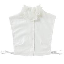 Ruffle Edge Stand-up Collar Double-layer Blouse Collar Women Fake Collar  Top Accessories