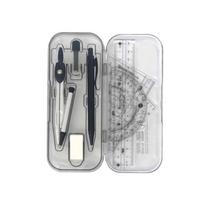 8Pcs/Set Multifunctional Math Measuring Tool Portable Student Stationery  Office Accessories 8Pcs/Set gray