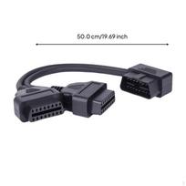 OBD2 Extension Cord, Diagnostic Adapter, 1to2/1to3 Splitter, Durable 1to3 50cm 1-to-2 30cm black