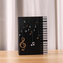 A4 Anti-Reflective Multi-Layer Music Score Folder for Piano and Violin Sheet Music Piano Keys 20 pages gray