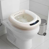 Elektrinė sėdimoji vonelė tualetui Skaitmeninis temperatūros rodymas Anttualetinė plovykla Ivory White Pvc Cushion