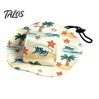 Cat Hat for Outdoor Activities Beach Hat, Summer Cap with Ear Holes, Adjustable Pet Accessories Sun Small Dogs Cats Protection Pets E beige
