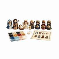 Rankų darbo karoliukų Kalėdos figūrėlės amato rinkinys Karoliukų Kalėdos kolekcijos rinkinys Laiko praleidimui Nativity Scene