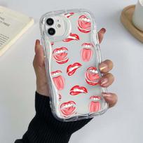 for iPhone 11 12 13 14 15 Pro Max Infinix Hot 40 Realme C55 C35 OPPO A96 Phone Cases A37 Makeup Cosmetic Lipstick exclusive Cream pattern Soft Case OPPO Reno 7 LITE gray