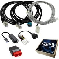 6 vnt. diagnostinių kabelių rinkinys, skirtas Tesla Model S 3 X Y, USB OBD2 diagnostikos įrankių adapteris, su OBDII adapterio laidų rinkiniu 1013230-00-A, 1137658-00-C, black