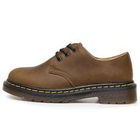 First layer low-top Martin shoes men's leather large size short boots round head men's and women's couple casual tooling shoes 35 brown