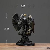 Erelio skulptūra Dervos statulėlė Namų biuro dekoras Figūrėlė Turto Laisvės Galios simbolis Dovana Gimtadieniui Šventei Kalėdų dovana 25x19cm black