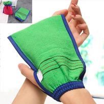 Massage Rub Face Body Cleaning Bath Glove Shower Spa Exfoliator Dead Skin Removal Scrub Mitt green