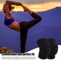 Knee Pads For Dancing Breathable Protective Thickened Sports Knee Support Washable Knee Support For Yoga Running S black