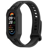 Strap+Case for Xiaomi Mi Band 10 9 8 NFC miband Watch Accessories Sport Silicone Bracelet Wrist belt pulseira correa Mi band 10 For Mi Band 10 juoda