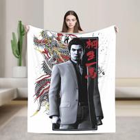 Like a Dragon & Yakuza Kiwami Antklodė Koralinis Fleece Pliušas Japonija Žaidimas Super Minkštas Mesti Antklodės Miegamojo Sofa Antklodė Daugiafunkcinis 100x150cm white
