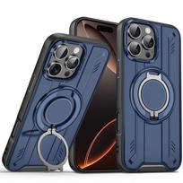 360° metalinis žiedas Stovas Magnetinis dėklas IPhone 16 14 11 13 12 15 Pro Max Plus Magsafe Belaidžio įkrovimo Šarvuotas Anti-fall Dangtelis For iphone 16Pro Max violetinė