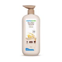 Mamaearth Rice Water Hydrating Body Lotion with Rice Water & Niacinamide for Dewy Glass Skin | 48 Hrs Moisturizating & Nourishing | For Dry Skin | white