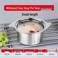 Stainless Steel Single-Serve Mini Hot Pot with Induction Compatibility and Extra Thick Design for One Person gray