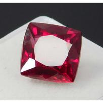 Natural Red Ruby Loose Gemstone Square Cushion Shape 11 ct for Jewelry Making and Gem Collections 11.7 mm approx raudona