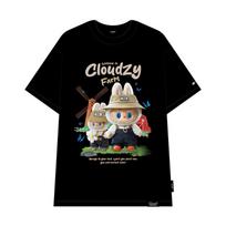 Labubu Unisex T-shirt Short-sleeved Cute Round Neck Top 5XL įvairiaspalvis