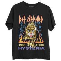 Men's Def Leppard Hysteria '88 T-shirt X-Large Black XL brown
