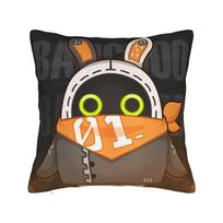 Game Zenless Zone Zero Hoshimi Miyabi Pillowcase Printing Fabric Cushion Cover Decorations Pillow Case Cover Bed Square 45*45Cm Peach skin 18*18(CM)-1Pcs gray