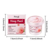 Honey Peach Softer Skin Body Scrub Gentle Exfoliating Cleanser Brightening Deep Cleaning Moisturizing Shiny Smooth Body Scrub 100g white