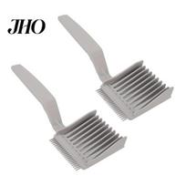 Anti-static Hair Comb 2Pcs Barber Fade Men Curved Blending Flat Top Ergonomic Handle Clipper Guide Haircut Home Salon Professional Hairdresser Styling 2pcs pilka