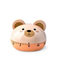 Animal Cartoon Mechanical Timer Kids Learning Time Management Toy With Children Gift Cat gray
