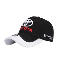 For Toyota Corolla Camry Yaris CHR Rav4 Avensis Embroidery Baseball Caps Spring and Autumn Outdoor Adjustable Hats Sunscreen Hat white