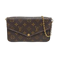 [Pre-Owned] Felicie Pochette Classic Monogram Coated Canvas And Leather Three-In-One Chain Bag - Fair #18ABEB4 ONE SIZE black