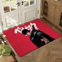 Berserk Floor Mat Soft Thickened Absorbent Non-Slip Bedroom Living Room Door Mat Home Decor Flannel Rugs 40x60cm brown