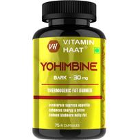Johimbino žievės ekstraktas 30 mg | Ypač stiprus pilvo riebalų degintojas | Prieš treniruotės papildas vyrams ir moterims | Svorio metimo produktai | 75 vegetariškos kapsulės